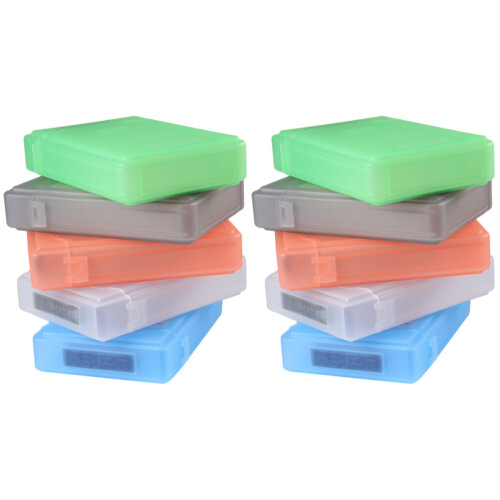 10Pièces Coffrets Rangements Disques Durs Protection Colorés 1