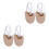 2Pièces Yoga Coton Beige Antidérapantes Et 2