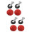 2Pcs Red Fasteners Nuts and Bolt for Car License Plate Replacement 7