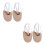 2Pièces Yoga Coton Beige Antidérapantes Et 4