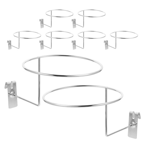 8Pièces Support Ballons Compatible Grille Pegboard Argenté