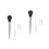 100Pièces Outil Injection Viande Noir Silicone Acier Résistant 3