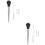 100Pièces Outil Injection Viande Noir Silicone Acier Résistant 5