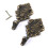 4Pièces Support Rideaux Zinc Alliage Bronze Vintage Décoration Murale 1
