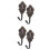 4Pièces Support Rideaux Zinc Alliage Bronze Vintage Décoration Murale 7