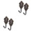 4Pièces Support Rideaux Zinc Alliage Bronze Vintage Décoration Murale 5