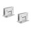 2Sets Heavy Duty Silver Glass Door Hinges for Frameless Bathroom Use 11
