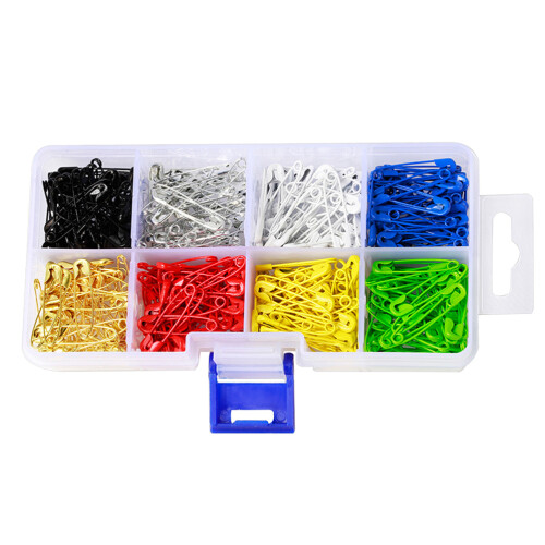 800Pcs Small Metal Safety Pins Assorted Colors Bulk DIY Accessories