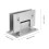 2Sets Heavy Duty Silver Glass Door Hinges for Frameless Bathroom Use 2