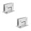 2Sets Heavy Duty Silver Glass Door Hinges for Frameless Bathroom Use 10