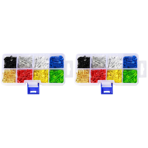800Pcs Small Metal Safety Pins Assorted Colors Bulk DIY Accessories 1