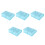 5Pcs Sky-Blue Small Jewelry Box Plastic Book-Shaped Decorative Storage 10