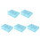5Pcs Sky-Blue Small Jewelry Box Plastic Book-Shaped Decorative Storage 5