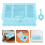 5Pcs Sky-Blue Small Jewelry Box Plastic Book-Shaped Decorative Storage 11