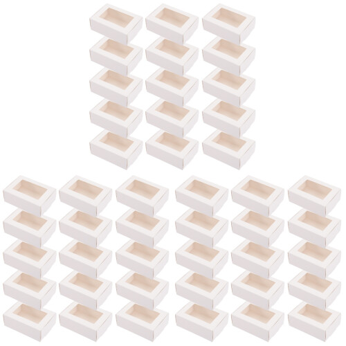 90Pièces Boîtes Kraft Blanches Pour Cadeaux 1