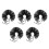 5Pcs Black Tulle Ruffle Clown Collar Glitter Mesh Neck Accessory 6