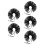 5Pcs Black Tulle Ruffle Clown Collar Glitter Mesh Neck Accessory 7