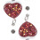10Pcs Practical Pink Heart-Shaped Id Badge Holders for Work Use 1