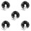 5Pcs Black Tulle Ruffle Clown Collar Glitter Mesh Neck Accessory 4