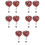 10Pcs Practical Pink Heart-Shaped Id Badge Holders for Work Use 7