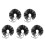5Pcs Black Tulle Ruffle Clown Collar Glitter Mesh Neck Accessory 8
