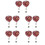 10Pcs Practical Pink Heart-Shaped Id Badge Holders for Work Use 6
