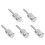 5Pcs Durable 304 Stainless Steel Shower Door Knobs Silver Glass Handle 6