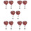 10Pcs Practical Pink Heart-Shaped Id Badge Holders for Work Use 8