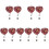 10Pcs Practical Pink Heart-Shaped Id Badge Holders for Work Use 2