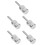 5Pcs Durable 304 Stainless Steel Shower Door Knobs Silver Glass Handle 7