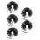 5Pcs Black Tulle Ruffle Clown Collar Glitter Mesh Neck Accessory 9