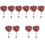 10Pcs Practical Pink Heart-Shaped Id Badge Holders for Work Use 3