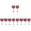 10Pcs Practical Pink Heart-Shaped Id Badge Holders for Work Use 5