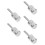 5Pcs Durable 304 Stainless Steel Shower Door Knobs Silver Glass Handle 5