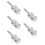 5Pcs Durable 304 Stainless Steel Shower Door Knobs Silver Glass Handle 4