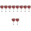 10Pcs Practical Pink Heart-Shaped Id Badge Holders for Work Use 4