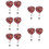 10Pcs Practical Pink Heart-Shaped Id Badge Holders for Work Use 11