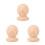 3Pcs Solid Wood Decorative Stair Post Finials Beige Carved Tops 8