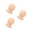 3Pcs Solid Wood Decorative Stair Post Finials Beige Carved Tops 9