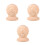 3Pcs Solid Wood Decorative Stair Post Finials Beige Carved Tops 5