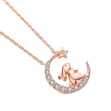 3Pcs Silver S925 Golden Star Necklace for Women Girls