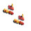 2Pcs Creative Red Plastic Electric Train Toy Set for Kids Home Use 6