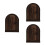 3Pcs Rustic Solid Wood Switch Cover Protective Outlet Plate Dark Brown 9