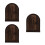 3Pcs Rustic Solid Wood Switch Cover Protective Outlet Plate Dark Brown 4