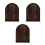 3Pcs Rustic Solid Wood Switch Cover Protective Outlet Plate Dark Brown 7