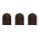 3Pcs Rustic Solid Wood Switch Cover Protective Outlet Plate Dark Brown 8