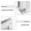 2Set Cerniere Metallo Porta Doccia Senza Telaio Argento 7