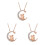 3Pz Collana S925 Oro Catena Con Ciondolo 4