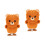 2Pz Gioco A Molla Orso Peluche Marrone Animale Per Bambini 5
