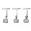 3Pz Orologio Appeso Infermiera in Argento Design 5